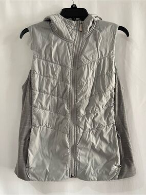 Smartwool Smartloft Vest Women's Light Gray merino wool Vest with Hood large